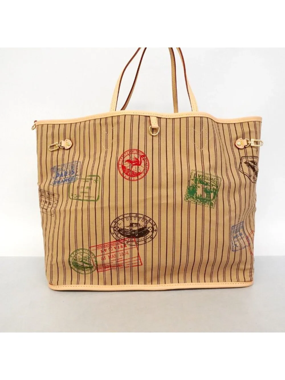 Louis Vuitton Tote Monogram Neverfull Inside Out GM Beige Brown 2-Way